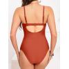imageCUPSHE Womens One Piece Swimsuit Maternity Wrapped Front Ruched Pregnancy Bathing Suit Back Hook CutoutRed