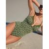 imageCUPSHE Womens One Piece Swimsuit Plunging Neck U Wire Bathing Suit Adjustable Straps SwimwearGreenDitsy Floral