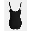 imageCUPSHE Womens One Piece Swimsuit Sweetheart Neck Wide Adjustable Straps Ruched Front Keyhole Bathing SuitBlack