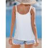 imageCUPSHE Womens Tank Tops Sleeveless Summer Top Spaghetti Strap Botton Down Shirts Beach Vacation Outfits CoverupsWhite