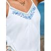 imageCUPSHE Womens Tank Tops Sleeveless Summer V Neck Floral Embroidered Top Spaghetti Strap Shirt Beach Vacation Cover UpsWhite