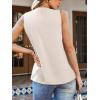 imageCUPSHE Womens Top Lace Split Neck Sleeveless Shirts Dressy Tank Coverup 2025 Fashion Blouse Summer CasualBeige