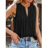 imageCUPSHE Womens Top Lace Split Neck Sleeveless Shirts Dressy Tank Coverup 2025 Fashion Blouse Summer CasualBlack