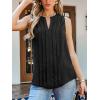 imageCUPSHE Womens Top Lace Split Neck Sleeveless Shirts Dressy Tank Coverup 2025 Fashion Blouse Summer CasualBlack