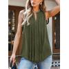 imageCUPSHE Womens Top Lace Split Neck Sleeveless Shirts Dressy Tank Coverup 2025 Fashion Blouse Summer CasualGreen