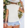 imageCUPSHE Womens Top Woven V Neck Sleeveless Smocked Cuffs Blouse Casual LooseWhite