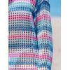 imageCUPSHE Women Crochet Cover Up Striped Swimwear Cutout Beach Coverup TopPurple Striped