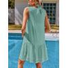 imageCUPSHE Womens Lace Bathing Suit Cover Up Sleeveless VNeck Swimsuit Coverup Ruffle Swimwear Beach DressGreen