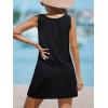 imageCUPSHE Womens Swimsuit Coverup Sleeveless Swimwear Beach Cover Ups Sheer Twisted Basic Tank DressBlack Print