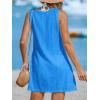imageCUPSHE Womens Swimsuit Coverup Sleeveless Swimwear Beach Cover Ups Sheer Twisted Basic Tank DressBlue2