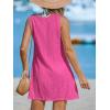 imageCUPSHE Womens Swimsuit Coverup Sleeveless Swimwear Beach Cover Ups Sheer Twisted Basic Tank DressHot Pink2