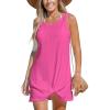 imageCUPSHE Womens Swimsuit Coverup Sleeveless Swimwear Beach Cover Ups Sheer Twisted Basic Tank DressHot Pink2