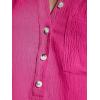 imageCUPSHE Womens Mini Dresses Button V Neck Ruffled Sleeveless A Line Casual Summer Cover Up DressHot Pink