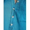 imageCUPSHE Womens Mini Dresses Button V Neck Ruffled Sleeveless A Line Casual Summer Cover Up DressLake Blue