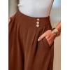 imageCUPSHE Pleated Wide Leg Pants for Women with Pockets Loose Lightweight High Waist Flowy Business Casual Pants Beach TrousersBrown