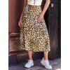 imageCUPSHE Skirts Women Leopard Print Elasticized Waist Midi Skirt Casual VacationBrown