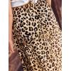imageCUPSHE Skirts Women Leopard Print Elasticized Waist Midi Skirt Casual VacationBrown