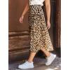 imageCUPSHE Skirts Women Leopard Print Elasticized Waist Midi Skirt Casual VacationBrown
