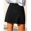 imageCUPSHE Skirts Women Mini Skirt Side Slit High Waist Solid Casual VacationBlack