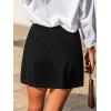 imageCUPSHE Skirts Women Mini Skirt Side Slit High Waist Solid Casual VacationBlack