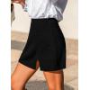imageCUPSHE Skirts Women Mini Skirt Side Slit High Waist Solid Casual VacationBlack