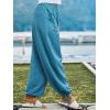 imageCUPSHE Women Baggy Wide Leg Pants High Waisted Loose Fit Trousers with Pockets Causal Vacation OutfitsBlue
