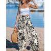 imageCUPSHE Women Pants Tropical Floral Wide Leg Pants Straight Leg Fit Casual DressyBlack