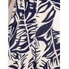 imageCUPSHE Women Pants Tropical Floral Wide Leg Pants Straight Leg Fit Casual DressyBlue