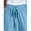 imageCUPSHE Women Wide Leg Pants High Waisted Trousers Linen Palazzo Lounge Beach Cover Ups Flowy PantsBlue Light