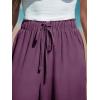 imageCUPSHE Women Wide Leg Pants High Waisted Trousers Linen Palazzo Lounge Beach Cover Ups Flowy PantsPurple