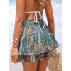 imageCUPSHE Womens Casual Beach Shorts Smocked Waist High Rise Bikini Cover Up Flared Summer ShortsPaisley