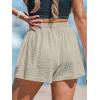 imageCUPSHE Womens Casual Shorts Cotton High Rise Beach Cover Ups Summer Shorts with PocketsBbeige