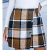 imageCUPSHE Womens High Waist Plaid Skirt Causal Bodycon Pencil Wool Mini Skirts Winter Fall A Line Elegent OutfitsBrown Black
