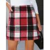 imageCUPSHE Womens High Waist Plaid Skirt Causal Bodycon Pencil Wool Mini Skirts Winter Fall A Line Elegent OutfitsRed