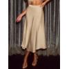imageCUPSHE Womens Satin Skirt Flowy A Line Cocktail Party Wedding High Waist Long Midi Skirts Fall Summer Vacation OutfitsBeige