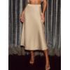 imageCUPSHE Womens Satin Skirt Flowy A Line Cocktail Party Wedding High Waist Long Midi Skirts Fall Summer Vacation OutfitsBeige