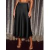 imageCUPSHE Womens Satin Skirt Flowy A Line Cocktail Party Wedding High Waist Long Midi Skirts Fall Summer Vacation OutfitsBlack