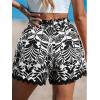 imageCUPSHE Womens Swim Cover Up Shorts Wide Leg Casual Swimsuit Coverup Beach Shorts with Side PocketsBlack