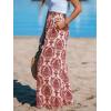 imageCUPSHE Womens Wide Leg Pants Elastic High Waisted Beach Trousers Cotton Linen Summer PalazzoRed