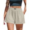 imageCUPSHE Womens Casual Shorts Cotton High Rise Beach Cover Ups Summer Shorts with PocketsBbeige