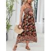 imageCUPSHE Maternity Maxi Dresses Floral Square Neck Smocked Baby Shower Ruffled Flowy Fashion Casual Summer Pregnancy DressBlack Floral