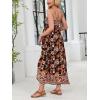 imageCUPSHE Maternity Maxi Dresses Floral Square Neck Smocked Baby Shower Ruffled Flowy Fashion Casual Summer Pregnancy DressBlack Floral