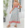 imageCUPSHE Maternity Maxi Dresses Floral Square Neck Smocked Baby Shower Ruffled Flowy Fashion Casual Summer Pregnancy DressMint Floral