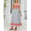 imageCUPSHE Maternity Maxi Dresses Floral Square Neck Smocked Baby Shower Ruffled Flowy Fashion Casual Summer Pregnancy DressMint Floral