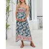 imageCUPSHE Maternity Maxi Dresses Floral Square Neck Smocked Baby Shower Ruffled Flowy Fashion Casual Summer Pregnancy DressTeal Floral