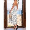 imageCUPSHE Women Halter Floral Summer Dresses Plunge V Backless Sleeveless Casual Vacation Dress Beach Holiday Midi SundressBlack