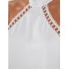 imageCUPSHE Women Lace Trim Summer Dress Halter High Neck with Tie Backless A Line Lining Casual Sundress Holiday Mini DressWhite