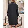 imageCUPSHE Women Shirt Mini Summer Dress Cover Ups 34 Sleeve Cuff Tie Button Down Holiday Sundress Beach Cover Up DressBlack
