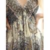 imageCUPSHE Womens Backless Halter Beach Dress Boho Ruffle Plunge V Neck Mini Sundress Summer DressesPaisley Boho