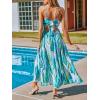 imageCUPSHE Womens Long Dresses Summer Sleeveless Beach Casual Side Slit Spaghetti Straps Vacation Graduation Midi DressPool Blue